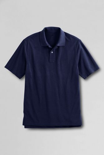 Men's Classic Short Sleeve Hemmed Mesh Polo Shirt