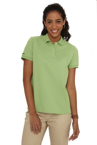 Women%27s+Short+Sleeve+Natural+Fit+Banded+Mesh+Polo
