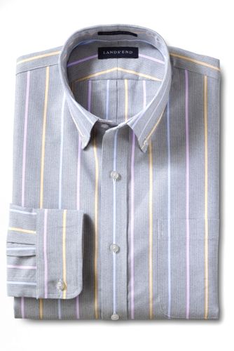 Men's Buttondown Pattern Supima Hyde Park Dress Shirt