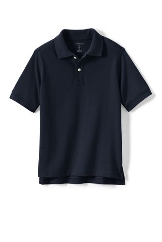 Lands' End Uniform Kids' Short Sleeve Solid Mesh Polo Shirt