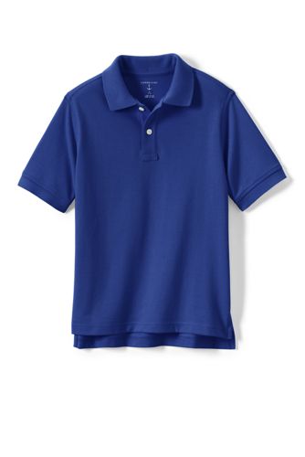 Lands' End School Uniform Kids' Short Sleeve Solid Mesh Polo Shirt