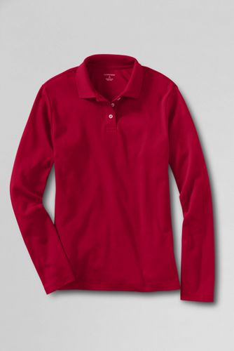 Women's Long Sleeve Performance Pima Polo Shirt