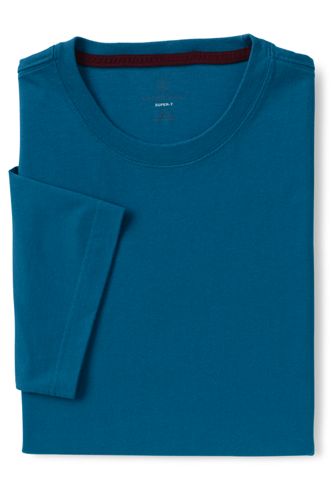 【ランズエンド LANDS' END】メンズ・スーパーT／半袖/XXL/ブルー