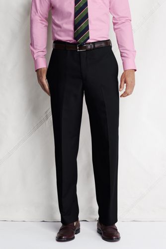 Men's Plain Front Comfort Waist Year'rounder Dress Pants