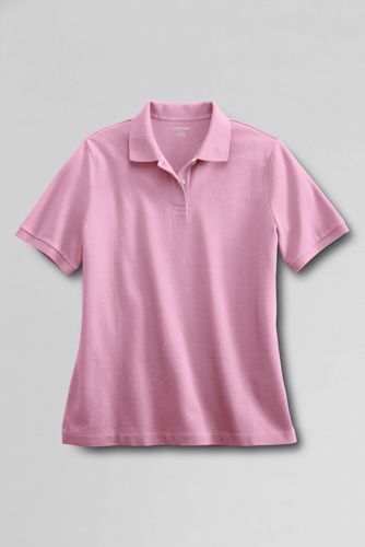 Women's Short Sleeve Classic Banded Mesh Polo Shirt
