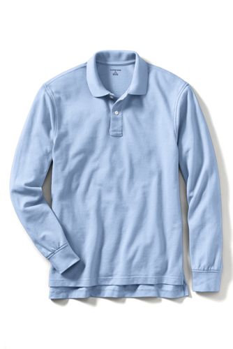 Men's Long Sleeve Performance Mesh Polo Shirt