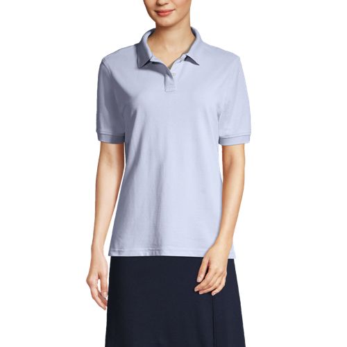 Women's Tall Short Sleeve Mesh Polo Shirt