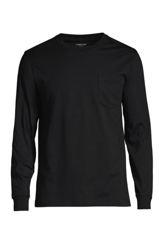【ランズエンド LANDS' END】メンズ・スーパーT/無地/ポケット付き/長袖 ランズエンド