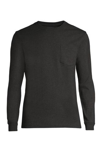 【ランズエンド LANDS' END】メンズ・スーパーT/無地/ポケット付き/長袖 ランズエンド