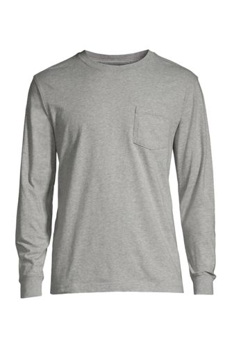 【ランズエンド LANDS' END】メンズ・スーパーT/無地/ポケット付き/長袖 ランズエンド