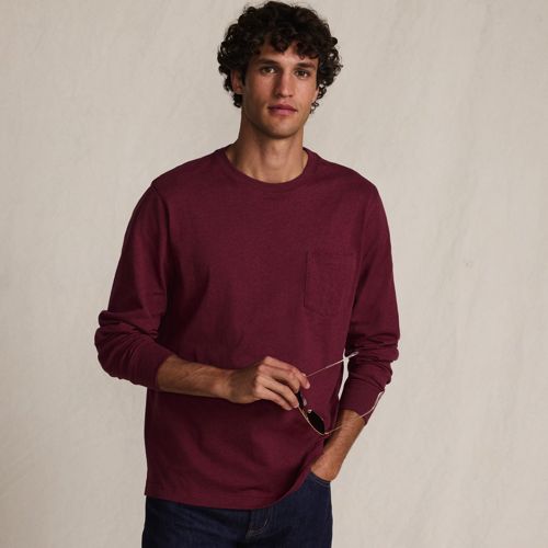 Men's Super-T Long Sleeve T-Shirt with Pocket | Lands' End