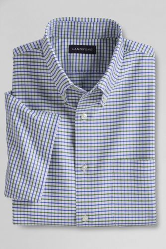 Men's Short Sleeve Pattern Oxford Sportshirt