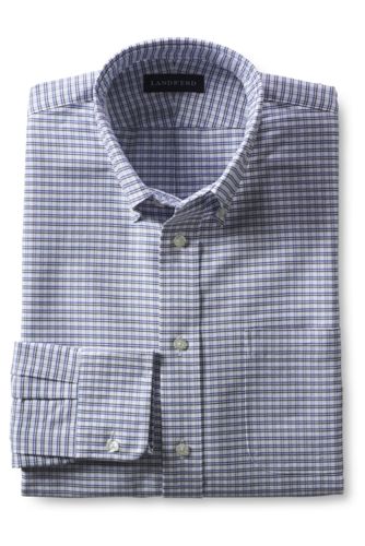 Men's Long Sleeve Buttondown Pattern Oxford Sport Shirt