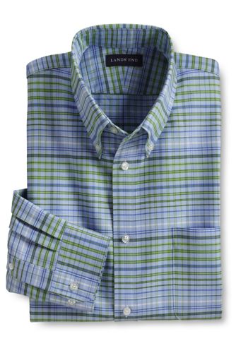 Men's Long Sleeve Buttondown Pattern Oxford Sport Shirt