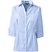 Women's Petite 3/4 Sleeve Splitneck No Iron Pinpoint Shirt, Front
