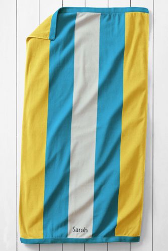 Vertical Rugby Stripe Beach Towel