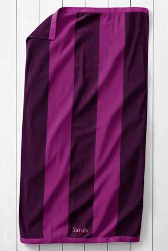 Vertical Rugby Stripe Beach Towel