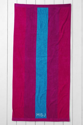 Vertical Rugby Stripe Beach Towel