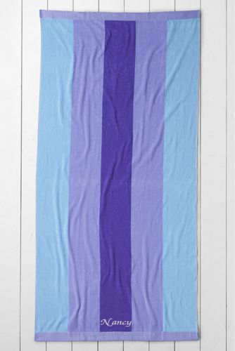 Vertical Rugby Stripe Beach Towel