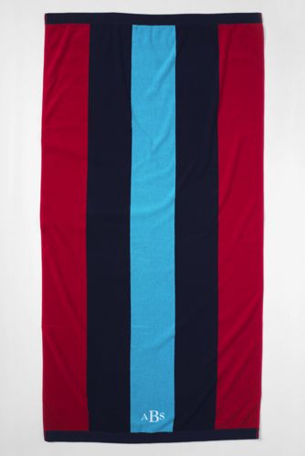 School Uniform Vertical Rugby Stripe Beach Towel