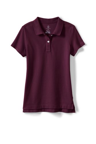 Girls' Short Sleeve Piqué Polo Shirt