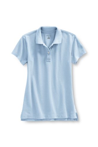 Girls' Short Sleeve Feminine Fit Mesh Polo Shirt