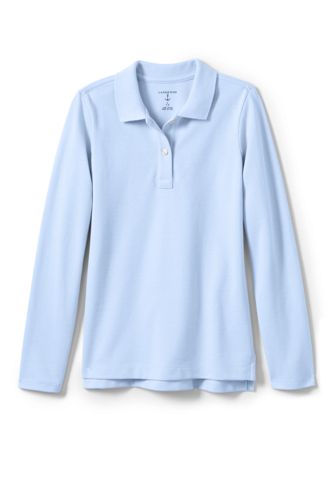 Women's Long Sleeve Feminine Fit Mesh Polo Shirt