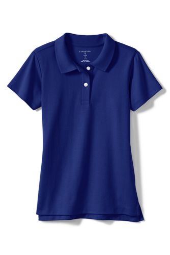 Lands' End Uniform Short Sleeve Feminine Fit Interlock Polo 