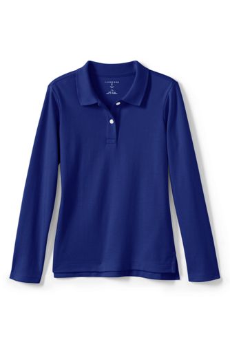 Women's Long Sleeve Feminine Fit Interlock Polo Shirt