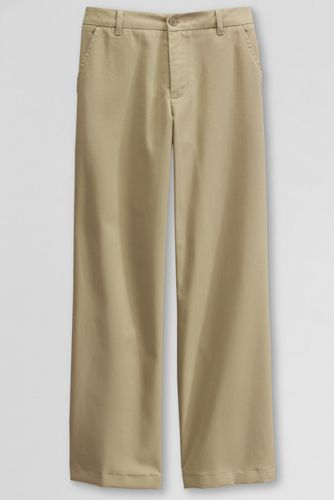 Girls%27+Plain+Front+Blended+Chino+Pants