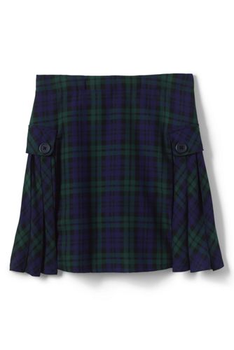 Little Girls' Side Pleat Plaid Skort (Above The Knee)