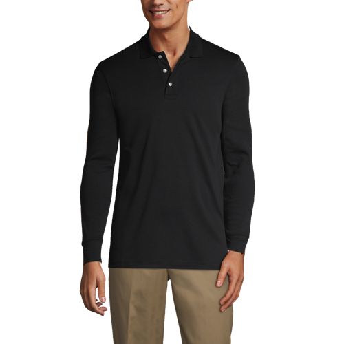 Men's Long Sleeve Interlock Polo Shirt