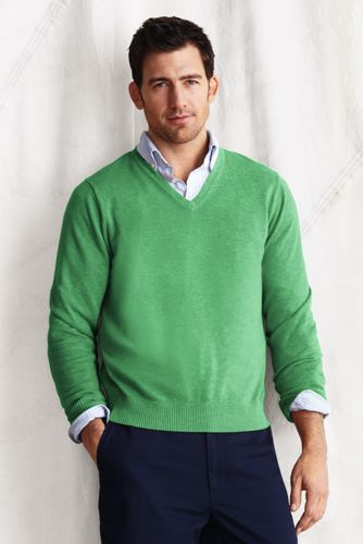 Men's Fine Gauge V-neck