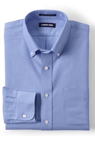 Men's Long Sleeve Tailored Fit  Solid Hyde Park Dress Shirt