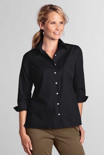 Women's 3/4-sleeve Broadcloth Blouse