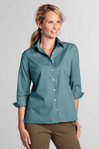 Women's 3/4-sleeve Broadcloth Blouse