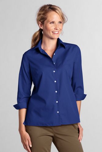 Women's 3/4-sleeve Broadcloth Blouse