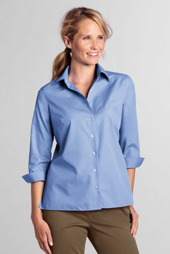 Women's 3/4-sleeve Broadcloth Blouse