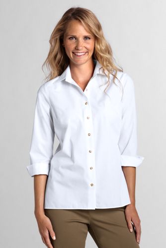 Women's 3/4-sleeve Broadcloth Blouse