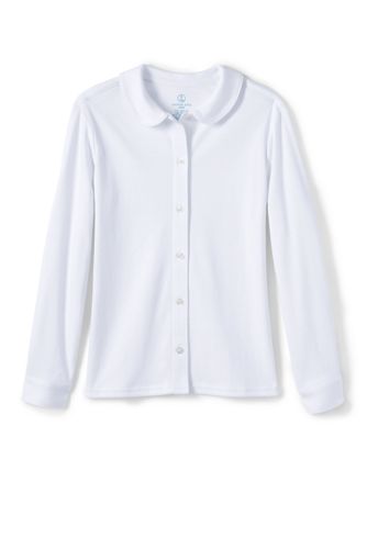 School Uniform Long Sleeve Peter Pan Knit Top