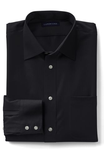 Men's Long Sleeve Straight Collar Tonal Stripe Shirt