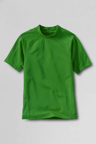 School Uniform Boys' Short Sleeve Solid Rash Guard