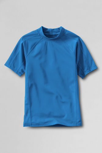 Boys' Short Sleeve Solid Rash Guard