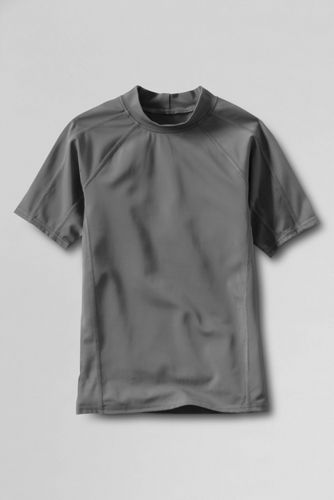 Boys' Short Sleeve Solid Rash Guard