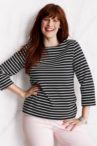 Women's 3/4-sleeve Boatneck Sailor Tee