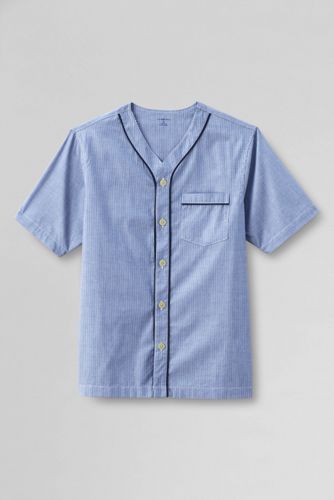 Men's Short Sleeve Broadcloth Pajama Top