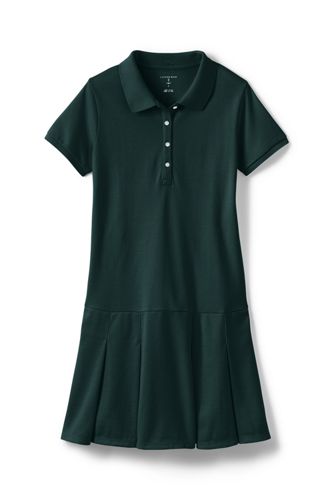 Girls' Short Sleeve Mesh Polo Dress