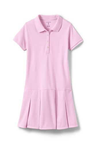 Girls' Short Sleeve Mesh Polo Dress