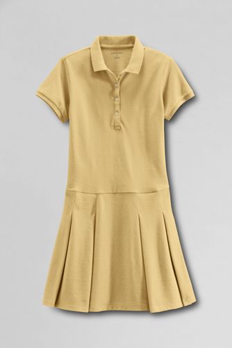 Girls' Short Sleeve Mesh Polo Dress