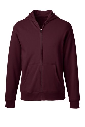 School Uniform Hooded Zip-front Sweatshirt